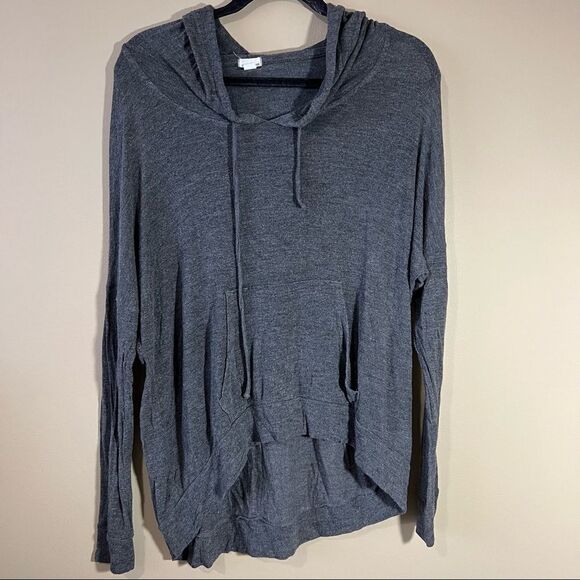 ✨ Garage Lightweight Gray Tunic Length Hoodie XS/S - Picture 1 of 6